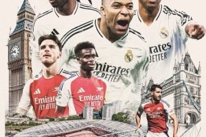 fb体育-皇马发布客战枪手海报：姆巴佩领衔罗德里戈、卡马文加三人出镜